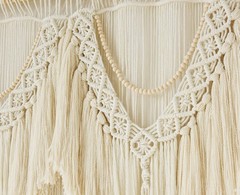 IOWER Macrame Wall Decor 75″ W x 35″ L Extra Large 75″L x 35″W, Beige