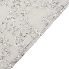 5 SILVER Embroidered Sequin CHAIR SASHES Party Events Decorations Supplies