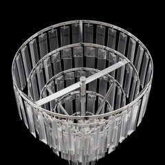 5-Tier Metal Table Centerpiece Crystal Flower Vase Stand Wedding Party Decor