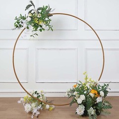 5 feet Gold Balloon Circle Metal Frame Round BACKDROP STAND Wedding Arch Party