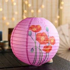 12Inch Printed Flower Round Chinese Paper Lanterns Birthday Wedding Decor Craft