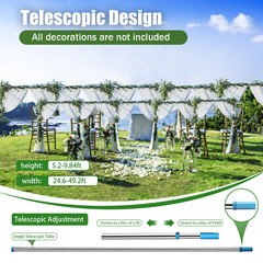 10’x50′ Backdrop Stand Pipe Kit,Background Support System Curtain Frame HOT NEW