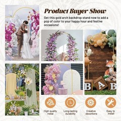 7.2FT, 6.6FT, 6FT Arch Backdrop Stand for Wedding Ceremony Birthday Party Garden
