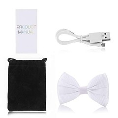 LED Light up Bowtie 7 Colors Luminous Adjustable Bowties for Party White