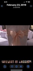 Accordion Crinkle Taffeta Chair Sash 7″x108″ – Blush/Rose Gold