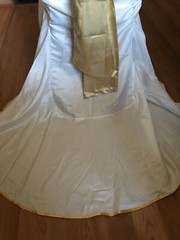 CHAIR COVER Wedding Banquet Party Reception Decorations White With Gold Sash Bow