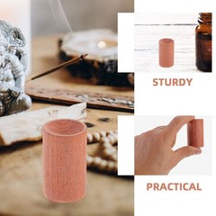 Natural Wood Mini Cylinder Stand for Essential Oil Display Aromatherapy Holder