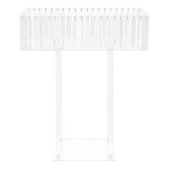 Modern Acrylic Wedding Crystal Flower Stand 11.81*7.87 In Stable Base Clear