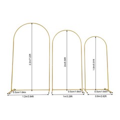3 pcs Round Top Wedding Arch Backdrop STAND COVERS Set for Party/Birthday