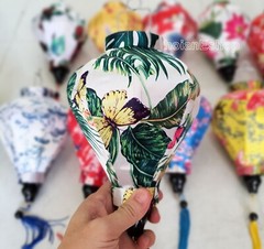 Set 24 Small Silk Lanterns for Festival Party Wedding Restaurant Decor