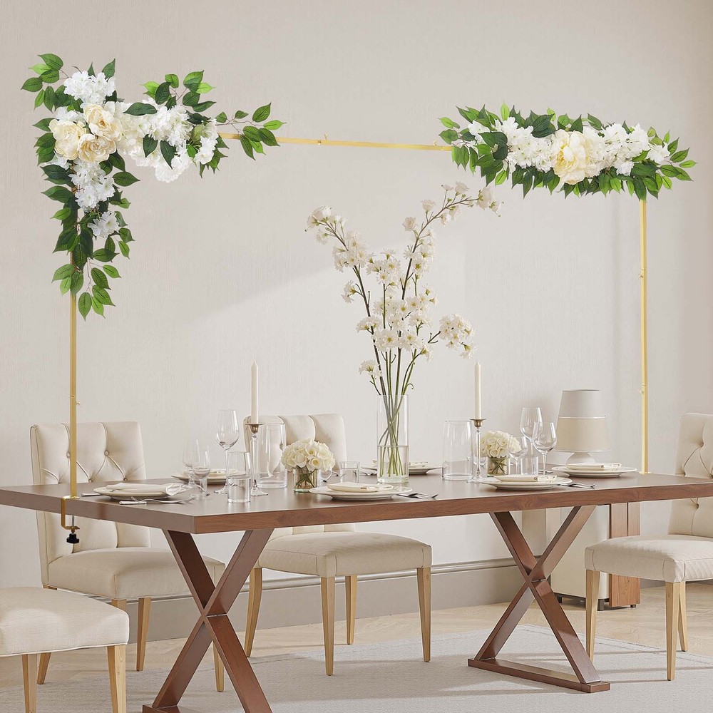 VEVOR Over the Table Rod Stand with Clamps Adjustable Table Arch Stand for Party