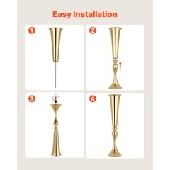 Uimoso 12 PCS Tall Trumpet Flower Vases 21.7in for Wedding Table Centerpieces