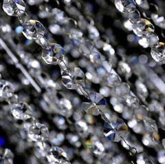 82.5FT/25M Crystal 14MM Octagonal Beads Prisms Chandelier Garland Chain Wedding
