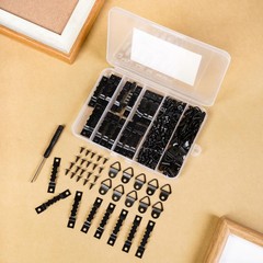 251Pcs Picture Hanging Kit, Include 50 Sawtooth Picture Hangers, 50 D Rings, …