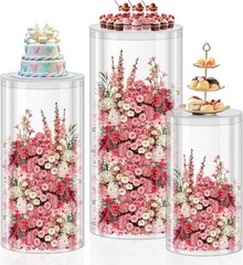 5Pcs Cylinder Stands for Party Pedestal Display Plinth Pillars for Wedding Decor