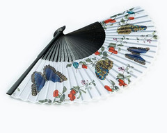Handheld Floral Pattern Fabric Fans Summer Cools Perfect for Weddings, Parties a
