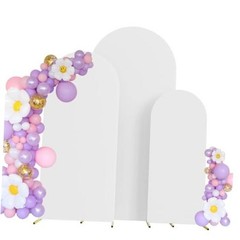 4FT,5FT,6FT Spandex Arch Backdrop Stand Covers Set of 3 | 4FT 5FT 6FT White