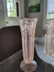 Lot of 10 Vintage 6″ Regaline Clear Plastic Vases Wedding Venue Decor