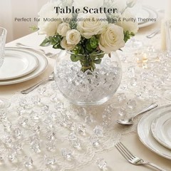 150PCS Clear Acrylic Fake Diamonds for Elegant Event Decor & Table Centerpieces