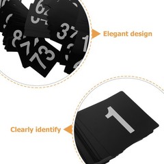 100Pcs Wedding Table Number Cards Black PVC for Party Cafe Restaurant Seating