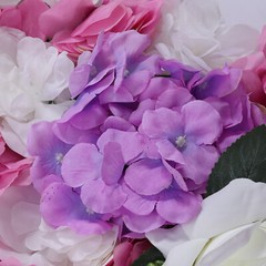 6 PCS Artificial Hydrangea Flower Panel Wedding Party Background Wall 60cm*40cm