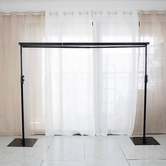 10 ft Black Dual Cross Bar Photography Backdrop Stand Wedding Party Supplies