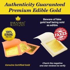 Barnabas Edible Gold Leaf 24K – Cake Decorations, Loose Gold Leaf Sheets for …