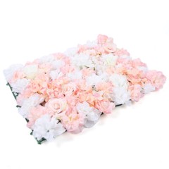 4pcs Artificial Rose Flower Wall Panels 40 × 60 cm Silk DIY Wedding Backdrop