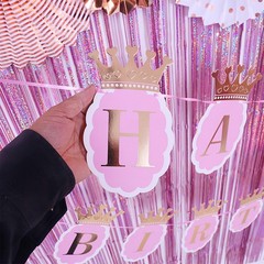 Pink Backdrop Streamers 2 Pack 1M*2M Metallic Tinsel Foil Fringe Curtains fo…