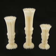 3pcs Folding Cardboard Centerpiece Display Flower Stand Vase-shape Rack Decors
