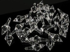 50 Pcs 1 3/4″ Acrylic Crystal Bead Pendant Drops Wedding Decorations Chandelier