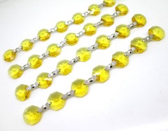 1 Yard Crystal 14mm Octagon Beads Diamond Garland Glass Wedding Chandelier Parts