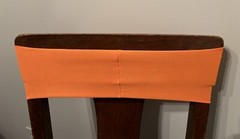 20 Lot ORANGE Spandex CHAIR Sash SILVER SLIDER BUCKLE Belt WEDDING PARTY SHOWER