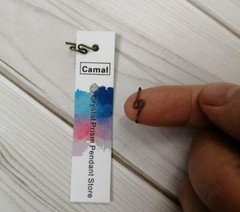 200Pcs Swirl Shaped 3 Color Metal Hook 14mm Hanger Connector Crystal Ornament