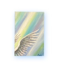 Angel wings,angel painting,original art,rainbow,rainbow shops,gay pride,white