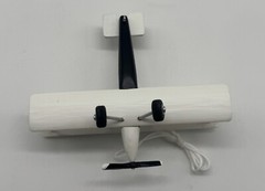 Hanging Airplane, White Black, Nursery Decor, Decorative Wooden Airplane
