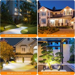 SUNLONG Solar-Powered Cast Aluminium Warm White LED Spotlight for Outdoor Gar…