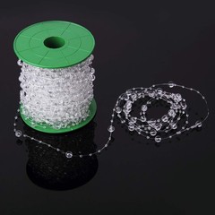 200 Feet Roll Clear Crystal Acrylic Party Garland Centerpiece Bridal Bouquet Dec