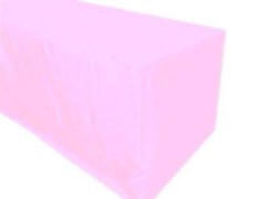 8′ ft. Fitted Polyester Tablecloth Trade show Booth party Table Cover Light Pink