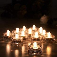 12 Pcs Warm White LED Small Submersible Lights – for Vases Wedding Party Events