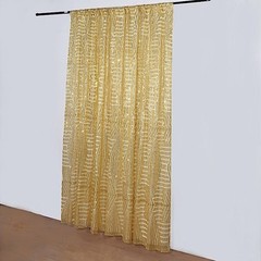8ft x 8ft GOLD Geometric Sequin Photo Backdrop CURTAIN Drape Panel Party Events