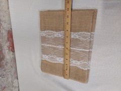 Burlap Lace Table Runner Rustic Wedding Party Event Decor 70 Inch Natural White