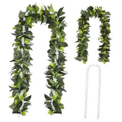 2 Pcs Hawaiian Luau Maile and Lei Graduation Lei Hawaiian Maile Lei Pikake