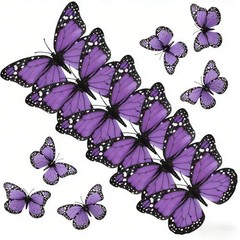 AQUEENLY Monarch Butterfly Decorations Purple Butterflies for Crafts Premium