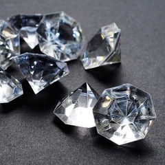 2 Pounds of 25 Carat Clear Acrylic Diamonds Big Diamonds WEDDING TABLE