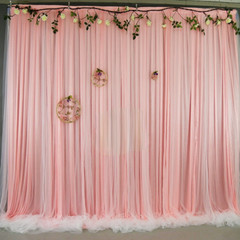 Wedding Backdrop Curtain White Gauze Net Ice Silk Wedding Background Drape