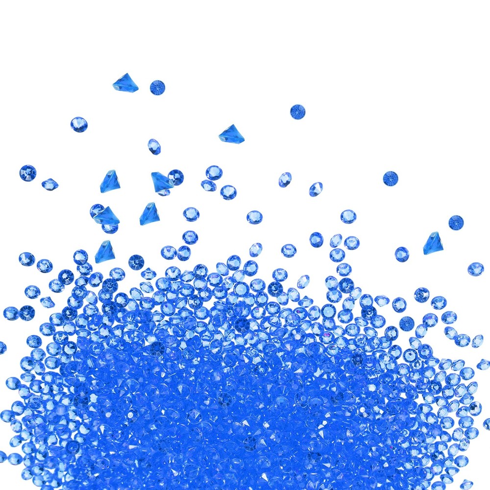 18000-Pack Fake Diamonds Crystal, 4.5mm Mini Clear Acrylic Gems [Deep Blue]