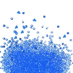 18000-Pack Fake Diamonds Crystal, 4.5mm Mini Clear Acrylic Gems [Deep Blue]