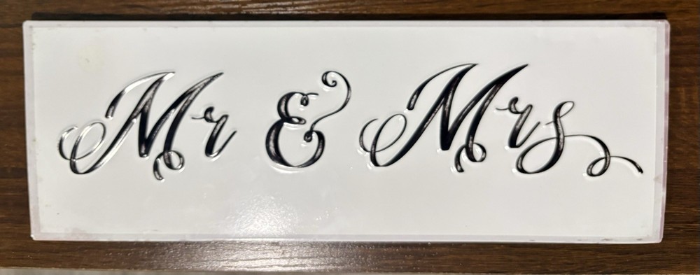 Mr & Mrs Metal Home Wedding Wall Hanging Sign 16x 5.5