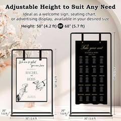 Wedding Sign Holder, Adjustable Welcome to Our Wedding Sign Stand W/Design Bundl